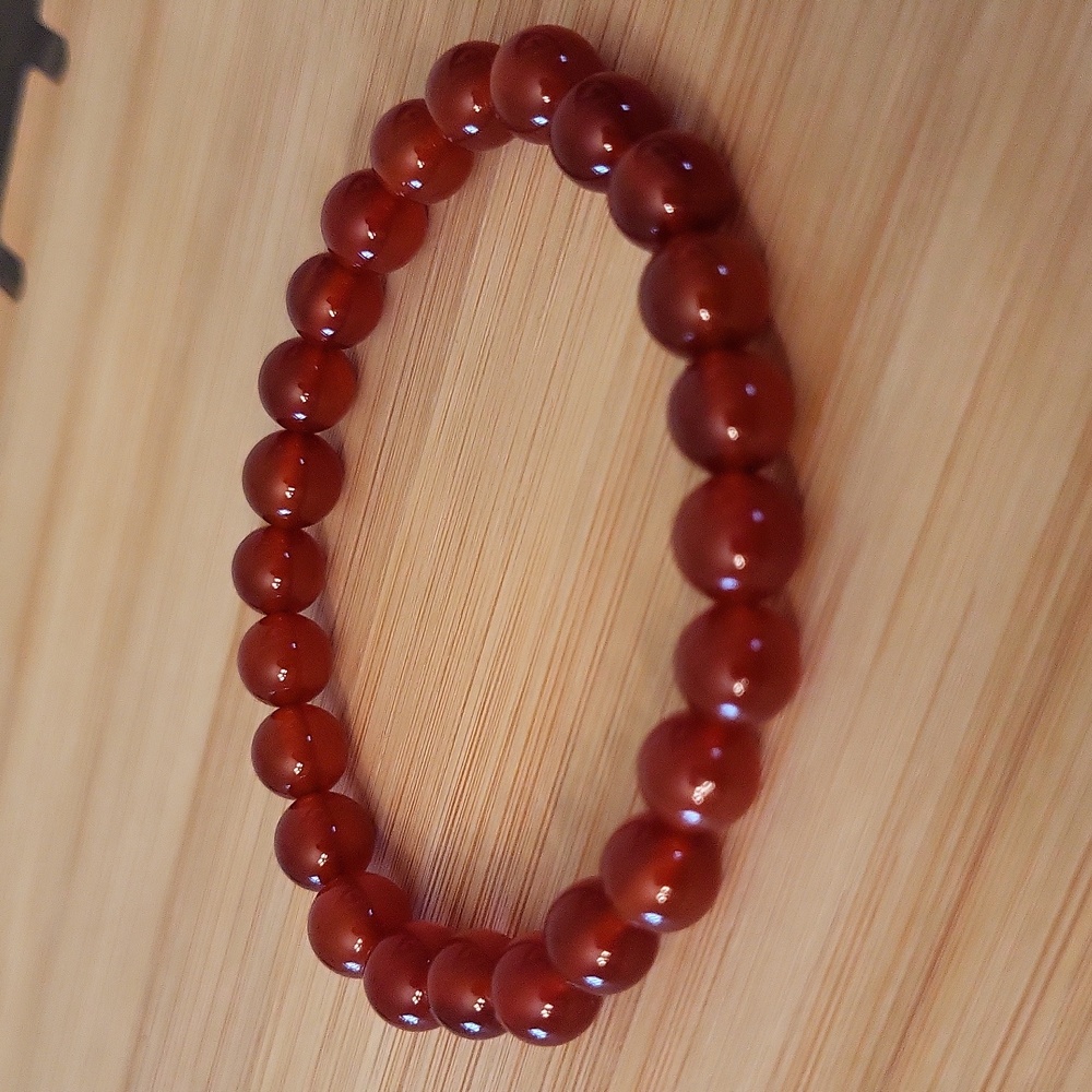 Carnelian Stretch Genuine Gemstone Bracelet